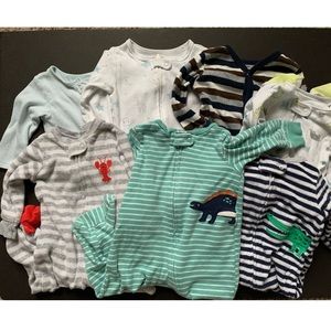 Bundle of 7 PJs, size 6 mo. (Carter’s/Burt’s Bees)